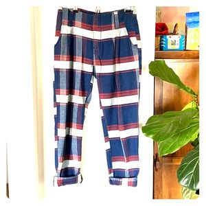 Free people plaid slacks